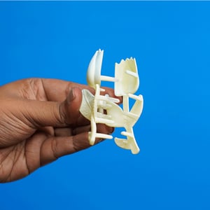 Tulip Flower Hair Clip - Sky Blue & Yellow