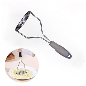 Stainless Steel Potato Masher With Plastic Handle - Pale Bronze