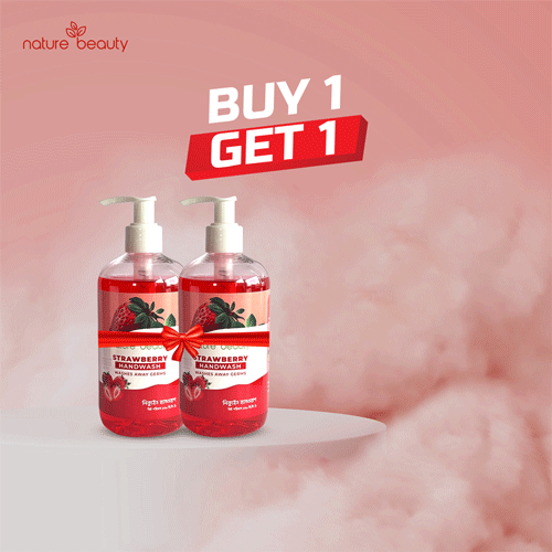 Nature Beauty Strawberry Handwash 370ml (Buy 1 Get 1 Free)