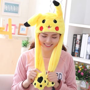 Ear Pop Up Lighting Cap - Yellow Pikachu