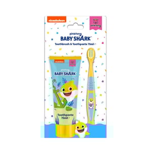 nickelodeon Baby Shark Toothbrush And Toothpaste 75ml Set