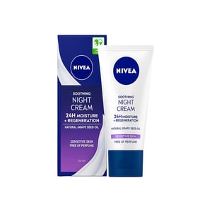 Nivea 24H Moisture Soothing Night Cream For Sensitive Skin 50ml