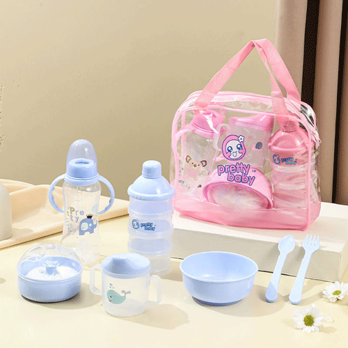 New Born Baby Feeding Set - Baby Blue