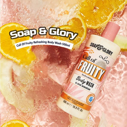 Soap & Glory Call Of Fruity Refreshing Body Wash Scented With Tropical Fruits & Hibiscus 500ml•