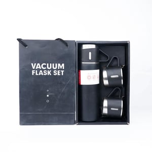 Stainless Steel Vacuum Flask Set 3pcs - Black