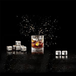 Reusable Metal Ice Cube With Clamp Set