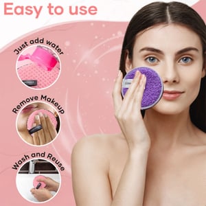 Clean Sponge Makeup Remover Puff - Violet