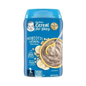 Gerber Probiotic Oatmeal Banana Cereal (6+ months) 227gm•