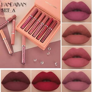 Handaiyan 6pcs Matte Liquid Lipstick Set - A