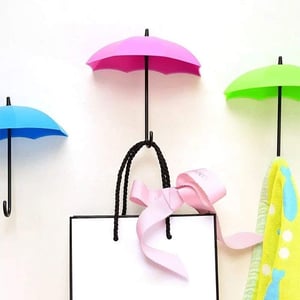 Umbrella key Hanger - Sky Blue Bright Green Purple