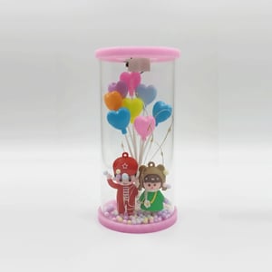 Romantic Couple Love Balloon Night Light - Pink