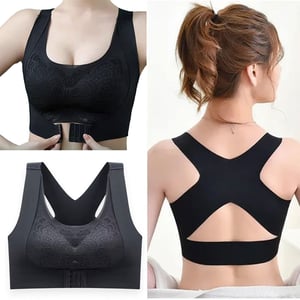 Soft Padded Butterfly Shape Bra For Women - M Black