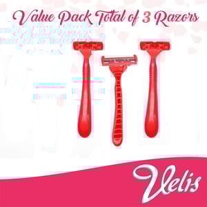 Velis Lubricated Aloe Strip 3 Blades Razor - 3pcs