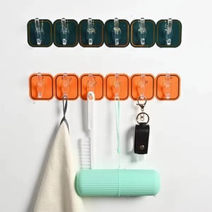 Plastic Adhesive Wall Hook 1pc - Grey