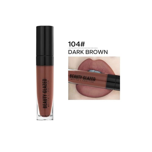 Beauty Glazed Matte Lipstick 8g - 104 DARK BROWN