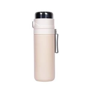 Vaccum Flask with Stainless Steel Cup 500ml - White •