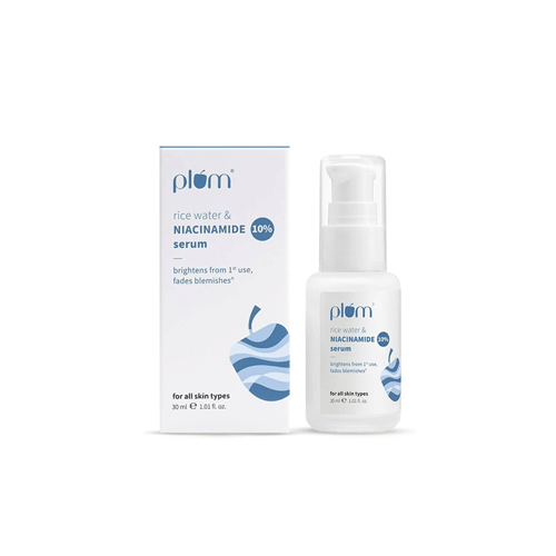 Plum Rice Water & Niacinamide 10% Face Serum 30ml •