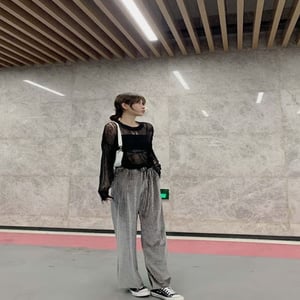 Women's Wide-Legged Velvet Pants - Galaxy Grey