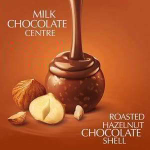 Lindt LINDOR Milk Hazelnut Chocolate Truffles Box 200g •