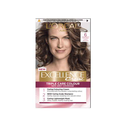 L'Oreal Paris Excellence Creme Haircolour - 6 Natural Light Brown •