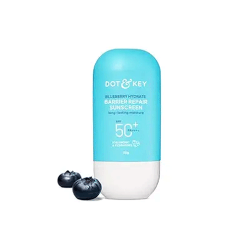 Dot & Key Blueberry Hydrate Barrier Repair Sunscreen With Hyaluronic And 5 Ceramides 50ml SPF 50+ PA++++ •