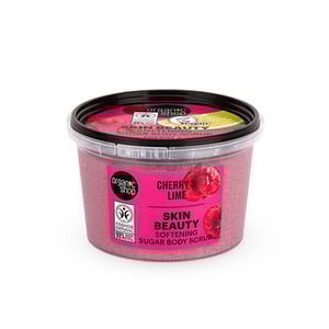 Organic Shop Skin Beauty Softening Sugar Body Scrub 250ml - Cherry & Lime