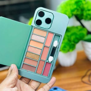 Biggerbowie Iphone 14 Pro Max Shaped 11 Color Eyeshadow Palette with Mirror - Midnight Green