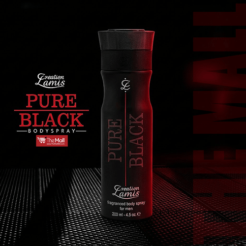 Creation Lamis Pure Black Perfume For Men 200ml •
