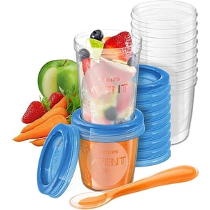 Philips Avent Ideal Reusable Food Storage Cups for Home & Away (1862)