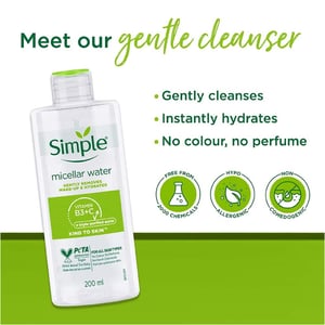 Simple Kind To Skin Micellar Cleansing Water 200ml .