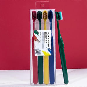 RuHn High Quality Multi-Color 4pcs Toothbrush Set •