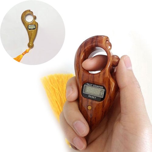 Jixin Digital Tasbih - Yellowish Wooden 2202