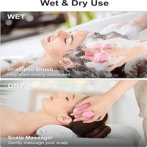 Sweet Beauty Silicone Hair Scalp Massage Brush - Baby Pink
