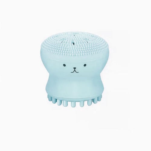 Kiss Lovely Octopus Shape Silicon Face Cleansing Scrubber - Ice Blue
