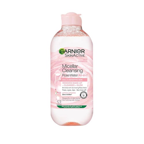 Garnier Skin Active Micellar Cleansing Rose Water For Dull & Sensitive Skin 400ml •