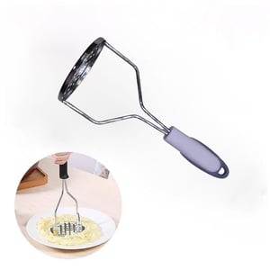Stainless Steel Potato Masher With Plastic Handle - Pale Lilac