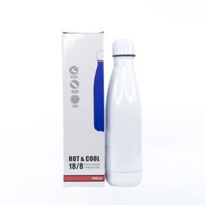 Stainless Steel Water Bottle 500ml - White