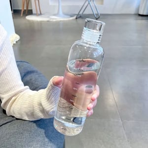 Transparent Glass Water Bottle 750ml