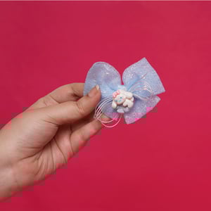 Baby Girl Bow hair Clip 1pc - Sky Blue Cinnamoroll