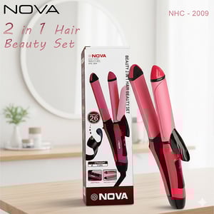 Nova Straight And Curl 2 In 1 Hair Beauty Set - NHC2009