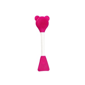Multi-Functional Silicone 2-in-1 Face Scrubber & Spatula Stick - Magenta