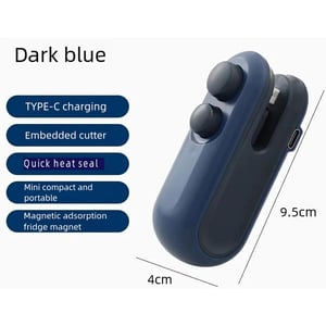 2 In 1 Portable Sealing With Cutter Machine - Blue