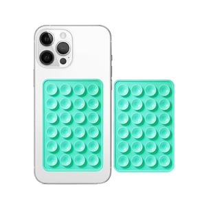 Adhesive Silicone Suction Phone Holder - Light Aqua