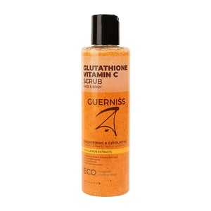 Guerniss Raw Cloud Touch Shower Gel 250ml With Guerniss Raw Glutathione Vitamin C Body & Face Scrub 200ml Combo
