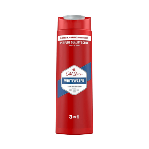 Old Spice Whitewater Clean Watery Scent 3 In 1 Body Hair Face Wash 250ml •