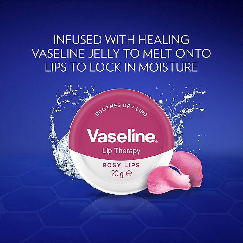 Vaseline Lip Therapy Petroleum Jelly Rosy Lips 20gm