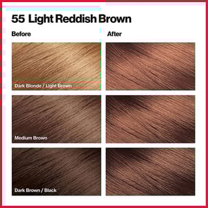 Revlon ColorSilk Beautiful 3D Hair Color - 55 Light Reddish Brown