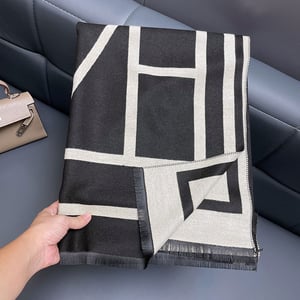 Trendy Korean Style Cashmere Shawl - Toteme Pattern