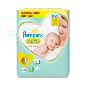 Pampers Premium Protection (Belt System) Size-1 (2-5 KG) 72pcs•