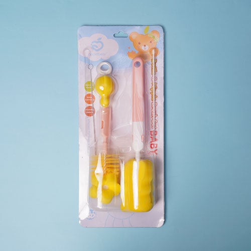 applebear Bottle & Nipple Brush Set - Pink